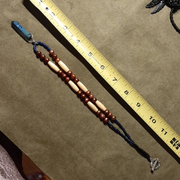 Titanium blue quartz pendant necklace - Picture 7 of 7